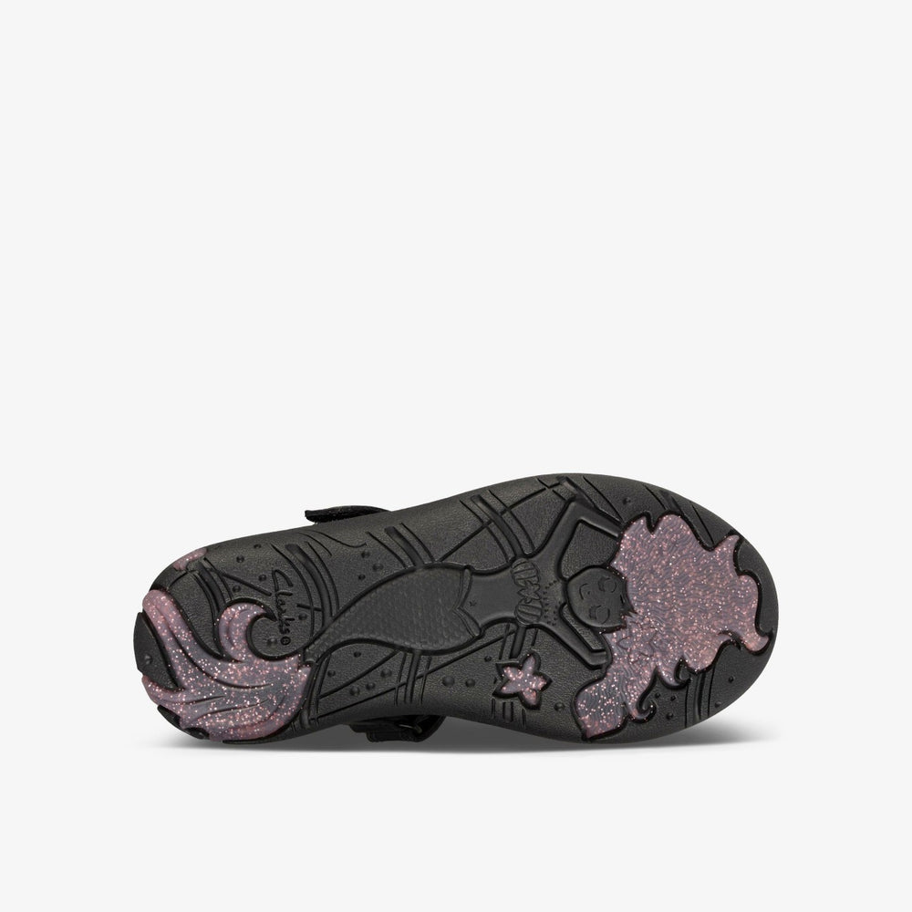 Sea Shimmer Toddler Black Leather | Clarks Onsale