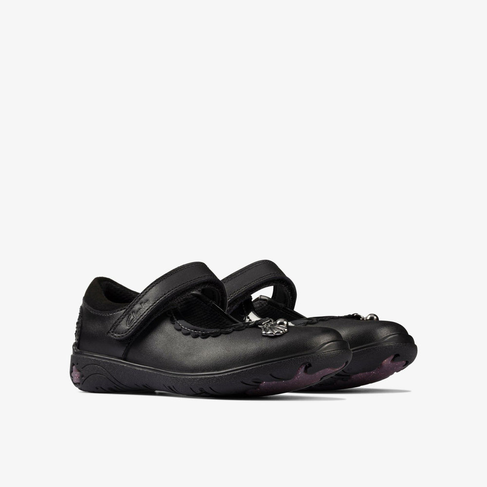 Sea Shimmer Toddler Black Leather | Clarks Onsale