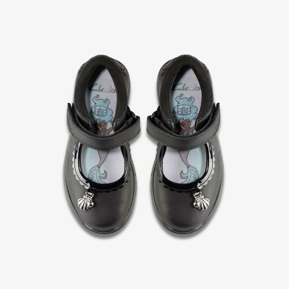 Sea Shimmer Toddler Black Leather | Clarks Onsale