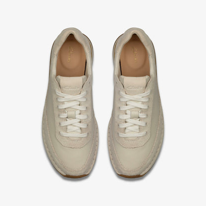 Craft Run Lace White Suede | Clarks