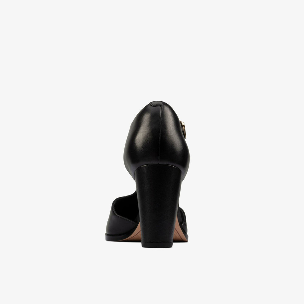 Kaylin 85 T Bar Black Leather | Clarks For Sale