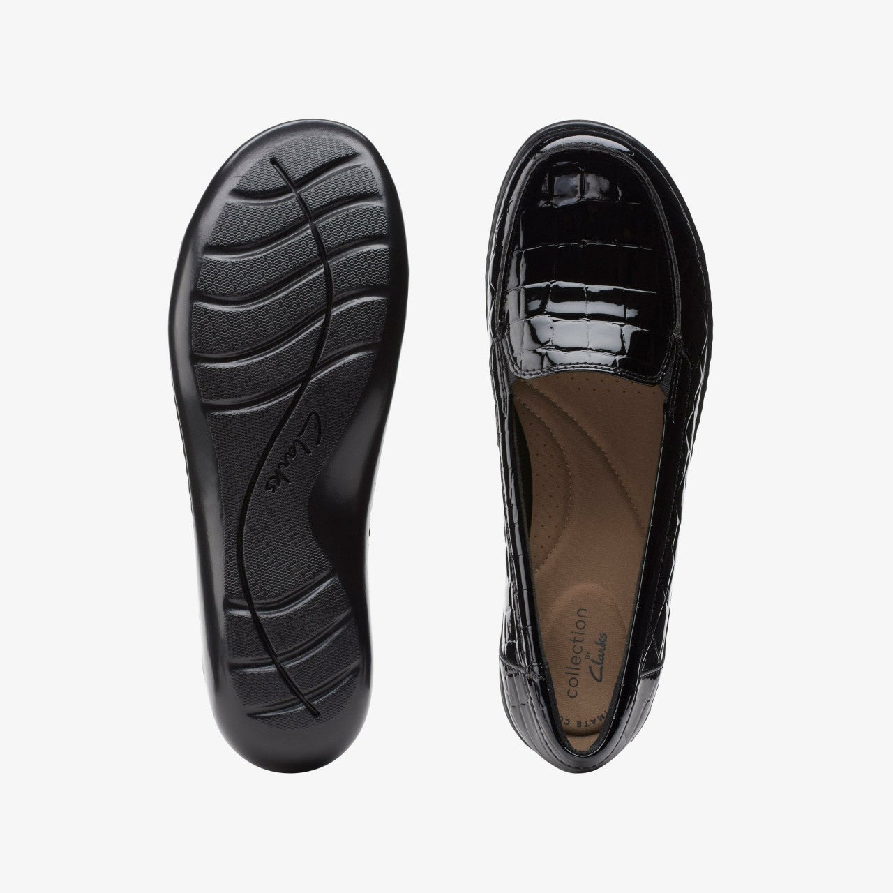 Ashland Jam Black Patent/Crocodile | Clarks Onsale