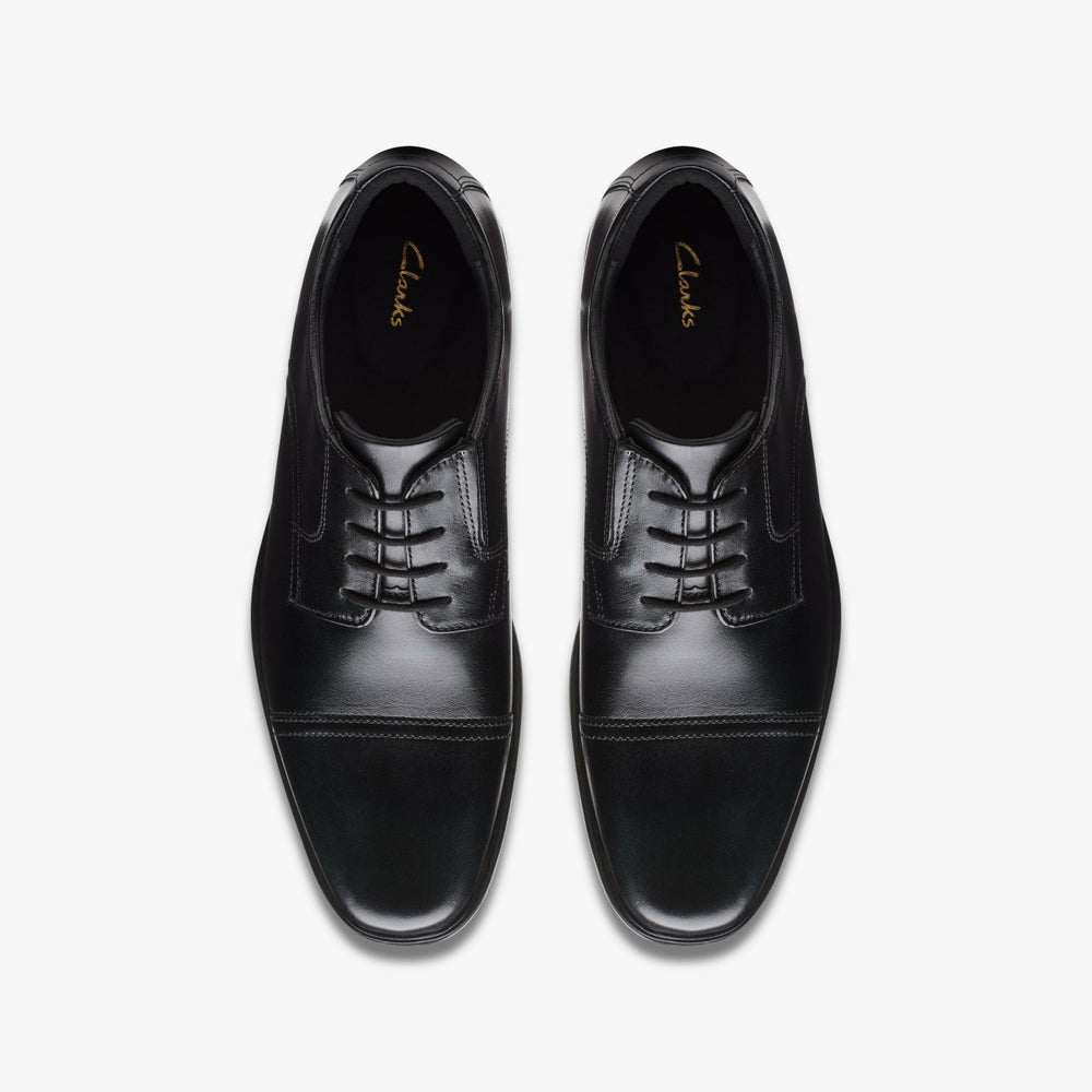 Howard Cap Black Leather | Clarks Discount