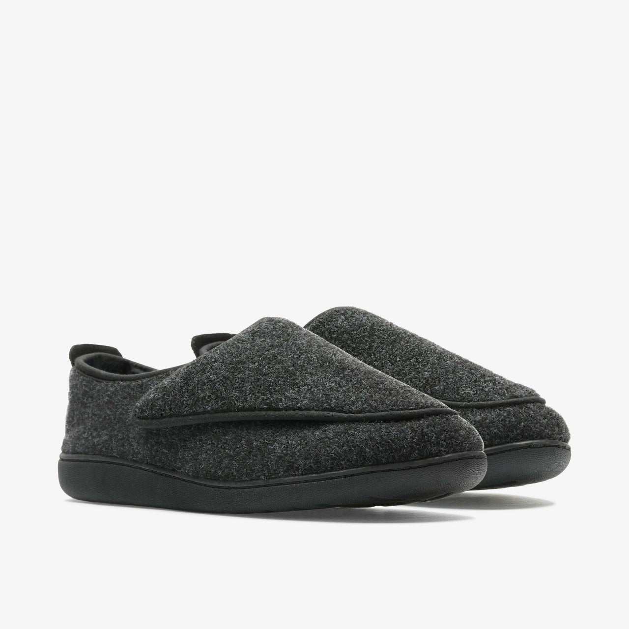 King Riptape Slipper Dark Grey Felt | Clarks Sale