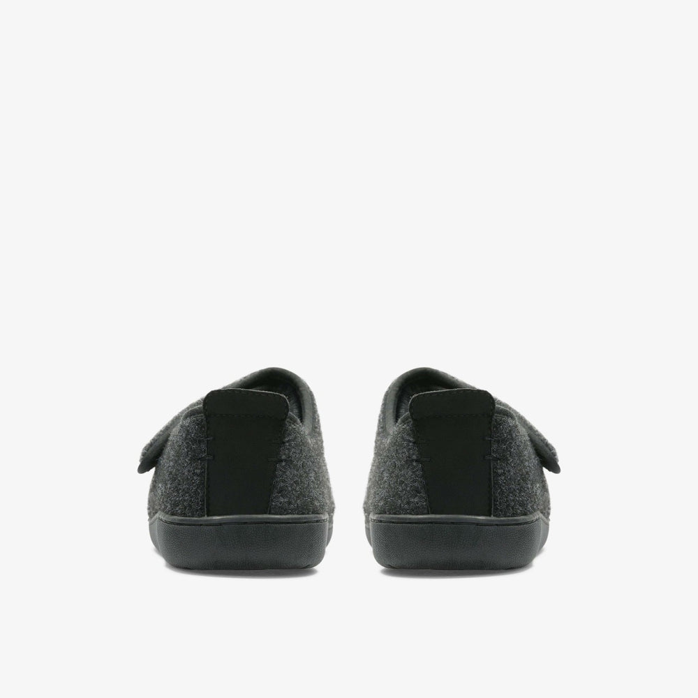 King Riptape Slipper Dark Grey Felt | Clarks Sale