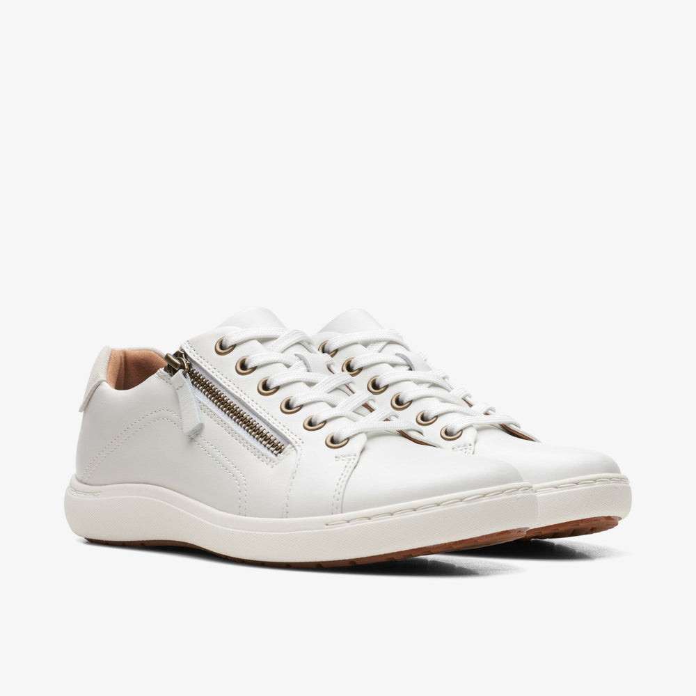 Nalle Lace White Leather | Clarks Sale