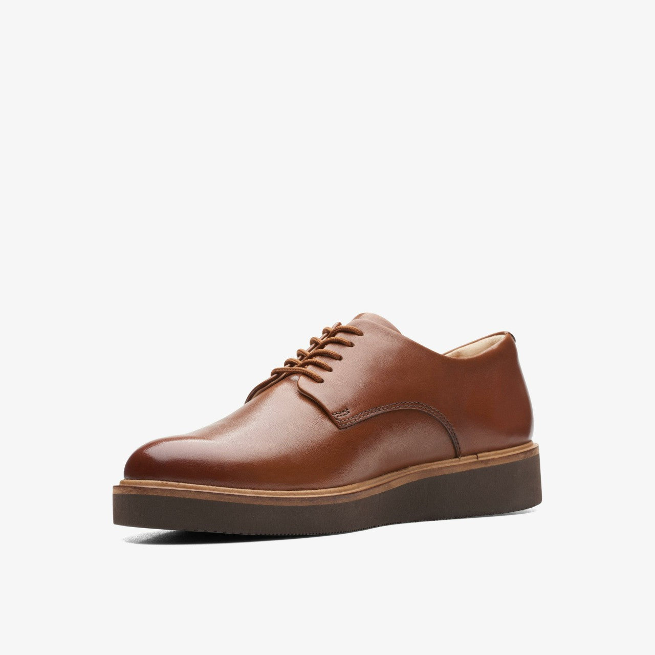 Glickly Derby Dark Tan Leather | Clarks Onsale