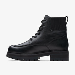 Orianna Mid Black Warmlined Leather | Clarks Sale