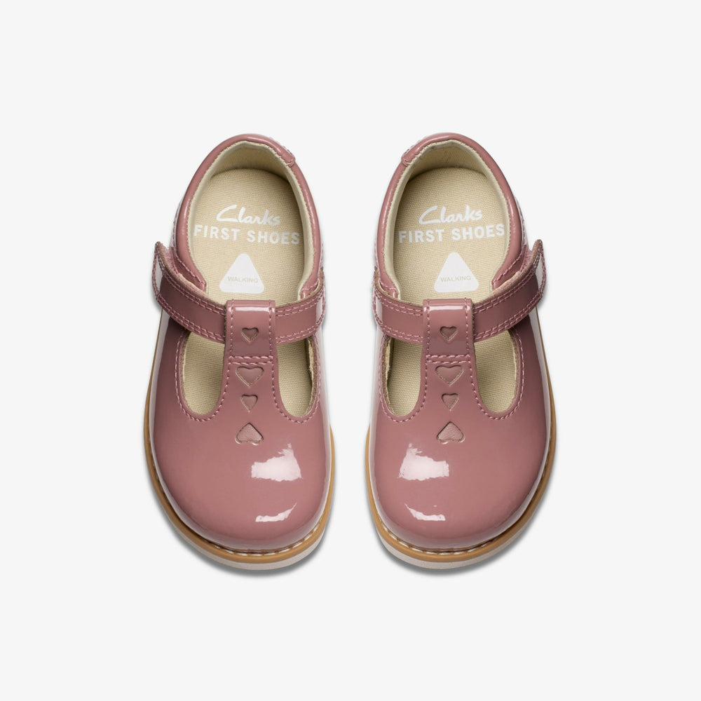 Crown Teen Toddler Dusty Pink Patent | Clarks For Sale