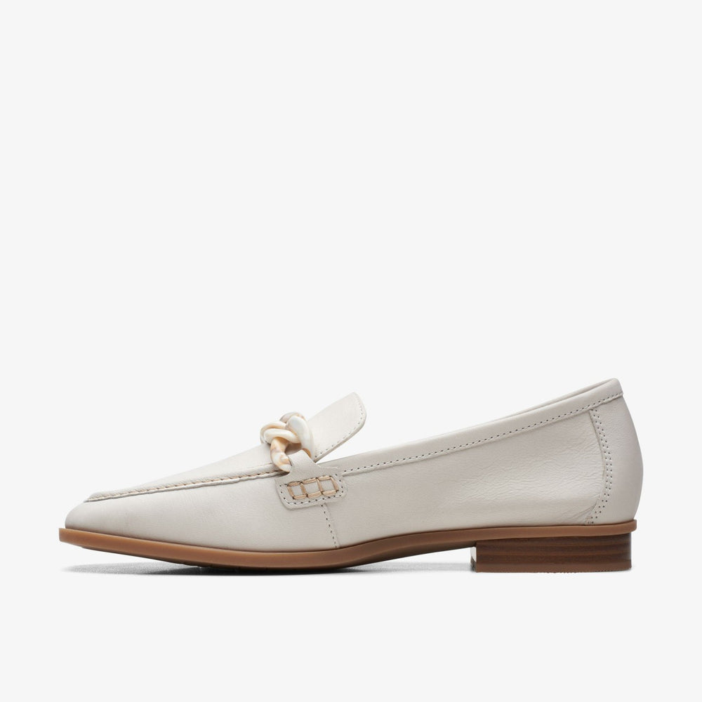 Sarafyna Iris Loafer White Leather | Clarks US