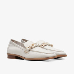Sarafyna Iris Loafer White Leather | Clarks US