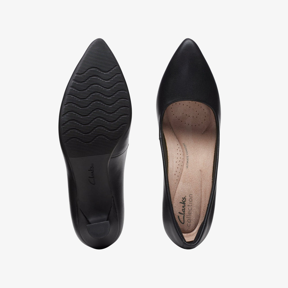 Kataleyna Gem Black Leather | Clarks