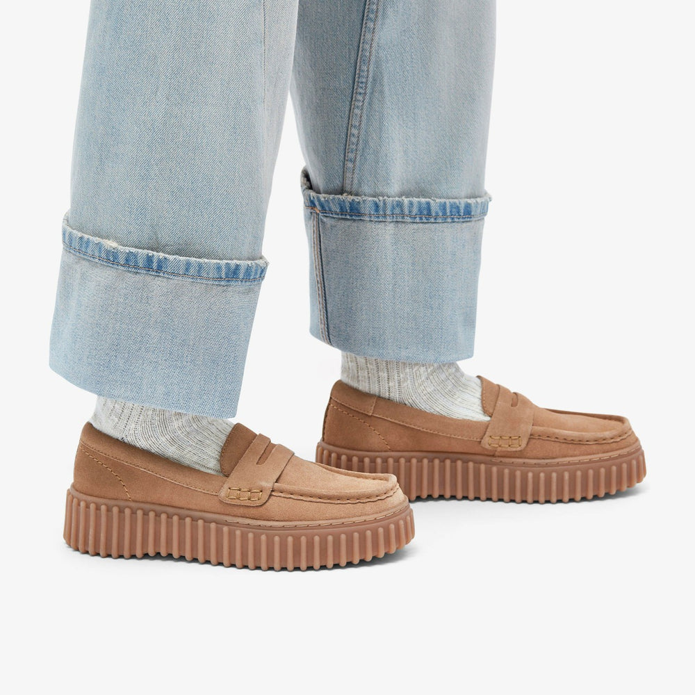 Torhill Penny Loafer Light Tan Suede | Clarks Discount