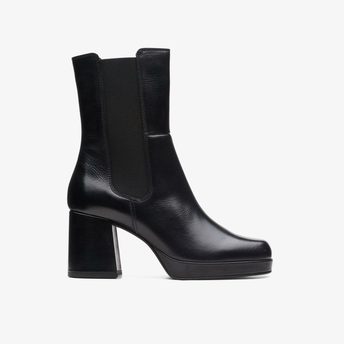 Pique Up Black Leather | Clarks