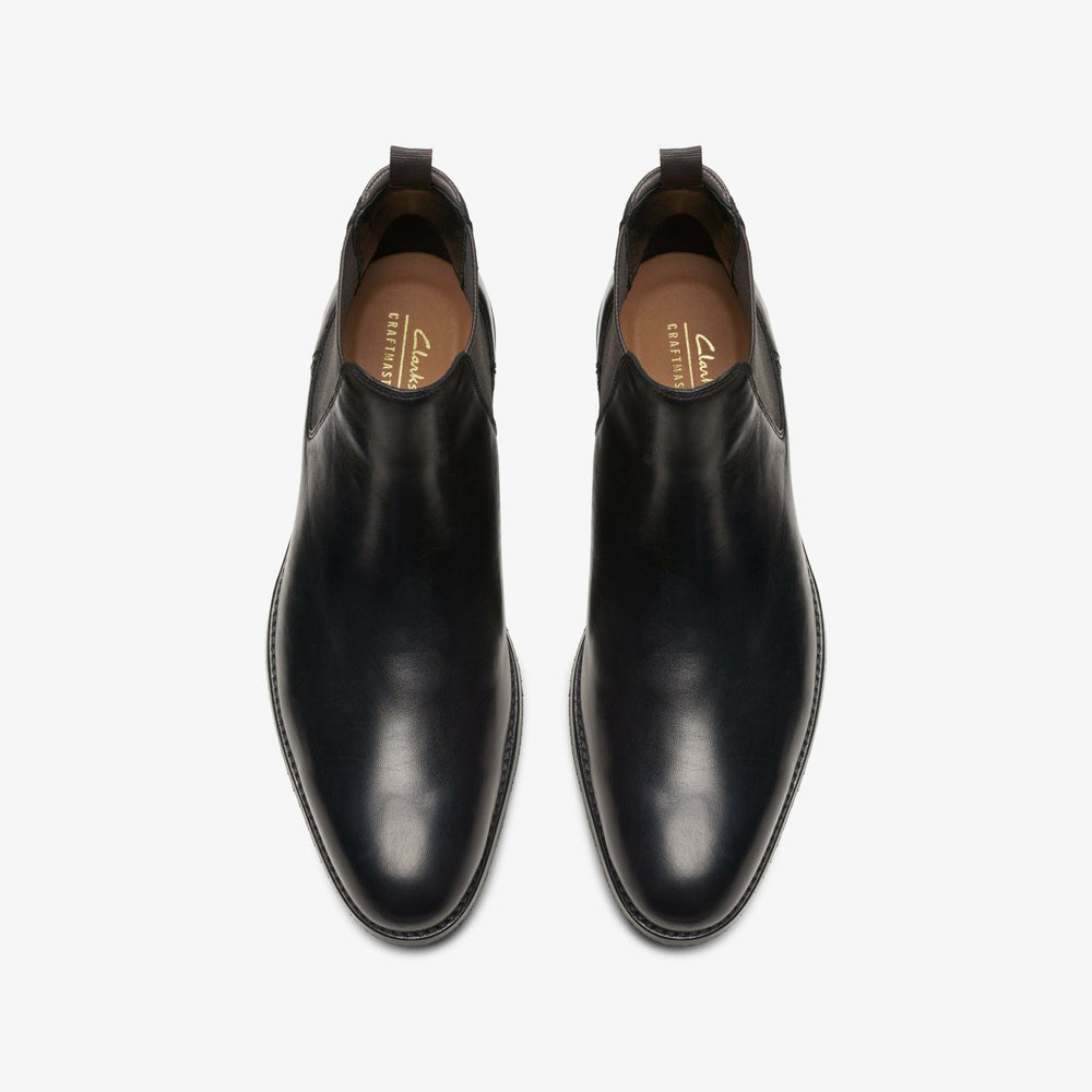 Craft Arlo Top Chelsea Boot Black Leather | Clarks