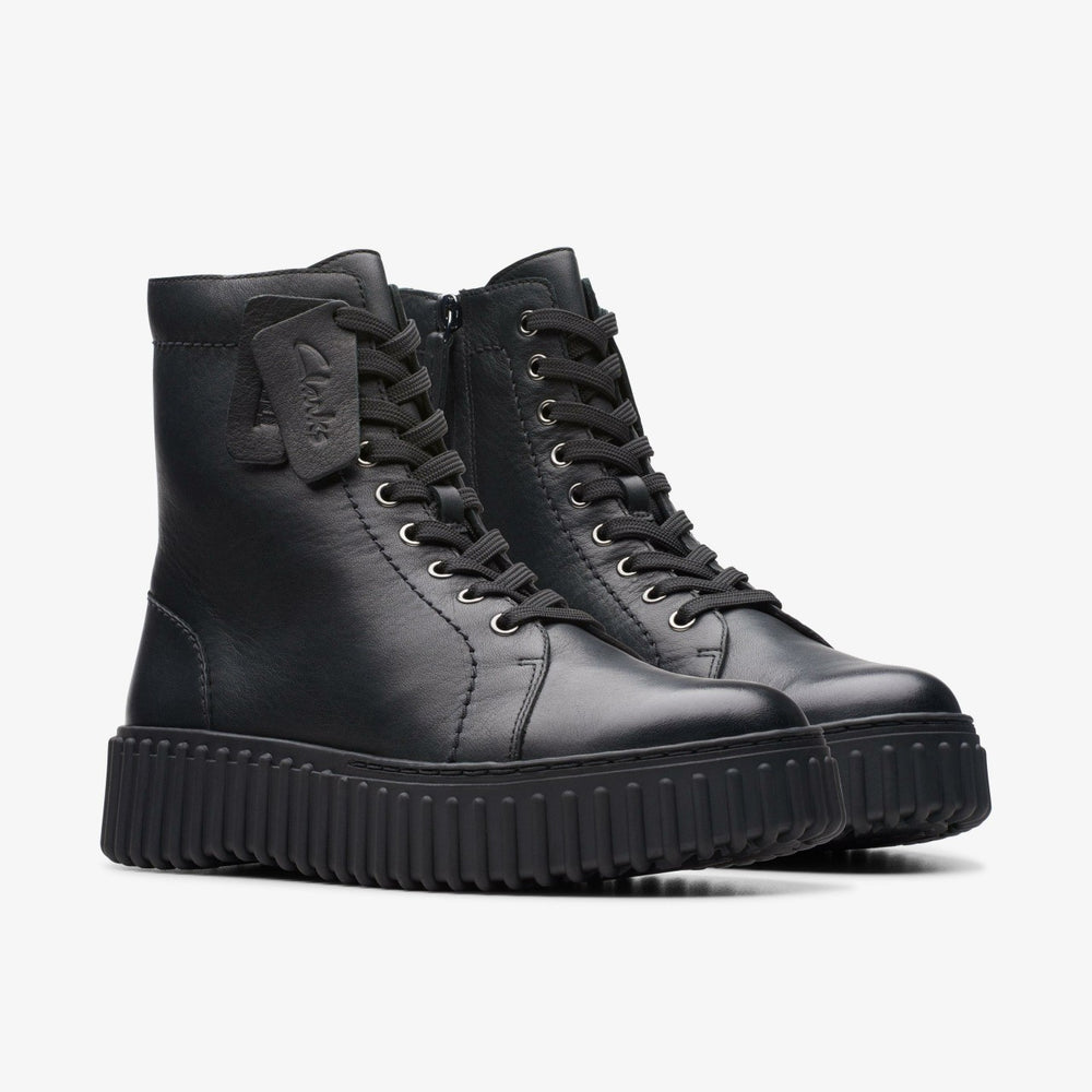 Torhill Rise Ankle Boot Black Leather | Clarks