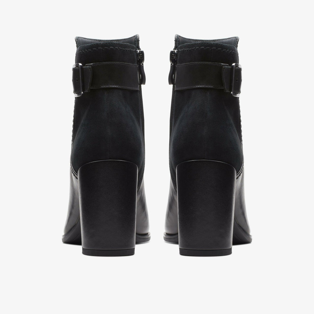 Freva 85 Buckle Black Leather | Clarks US