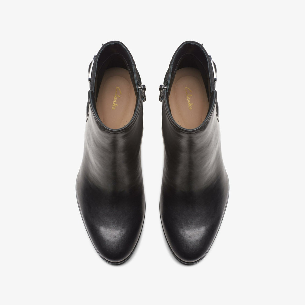 Freva 85 Buckle Black Leather | Clarks US