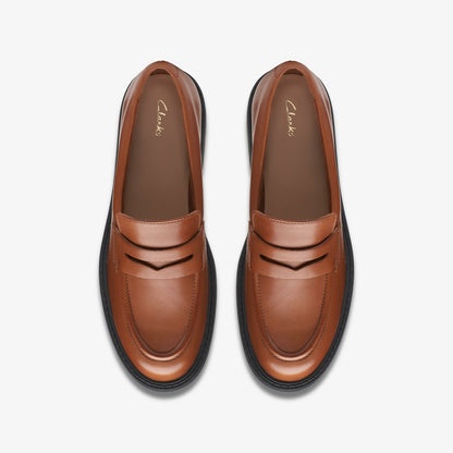 Orinoco 2 Penny Loafer Dark Tan Leather | Clarks For Sale