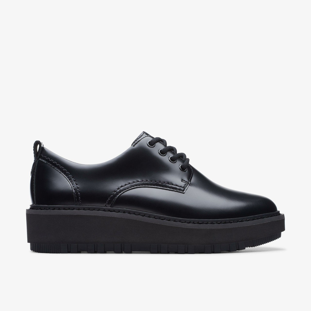 Orianna W Derby Black Leather | Clarks Discount