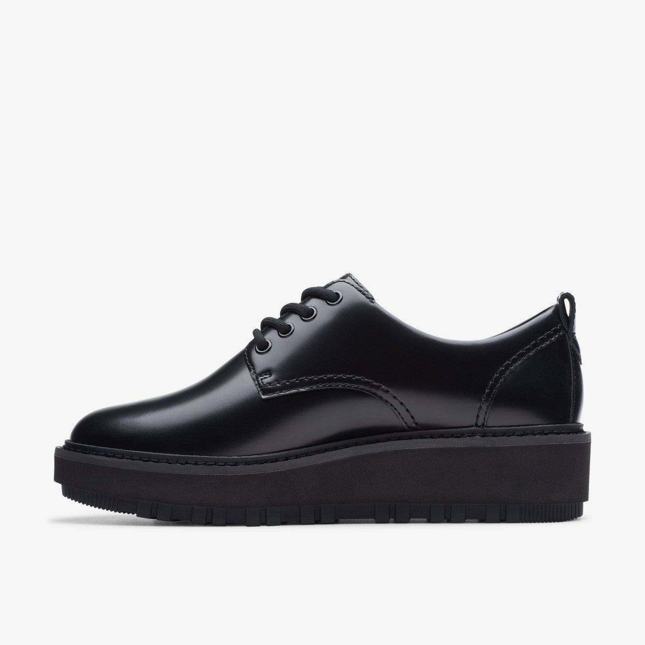 Orianna W Derby Black Leather | Clarks Discount