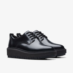 Orianna W Derby Black Leather | Clarks Discount
