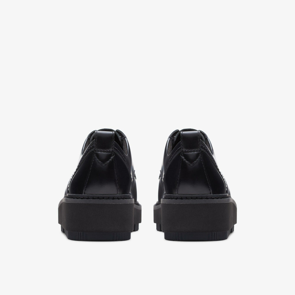 Orianna W Derby Black Leather | Clarks Discount