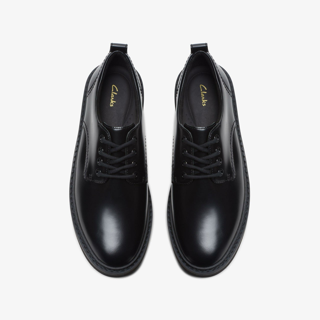 Orianna W Derby Black Leather | Clarks Discount