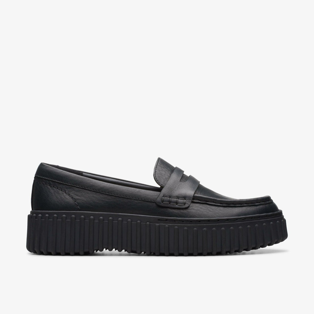 Torhill Penny Loafer Black Leather | Clarks