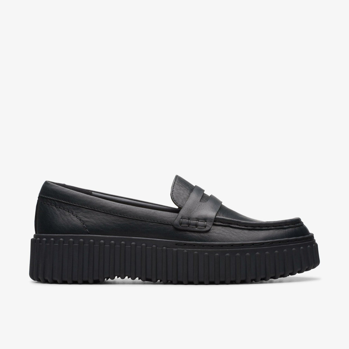 Torhill Penny Loafer Black Leather | Clarks