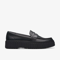 Torhill Penny Loafer Black Leather | Clarks