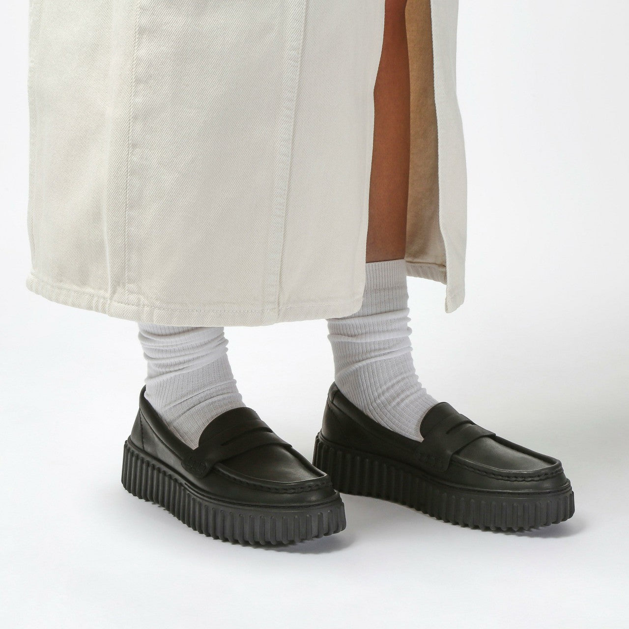 Torhill Penny Loafer Black Leather | Clarks