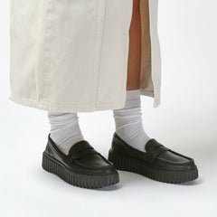 Torhill Penny Loafer Black Leather | Clarks