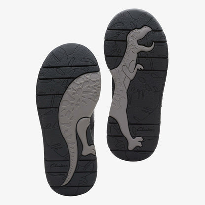 Steggy Stride Kid Black Leather | Clarks