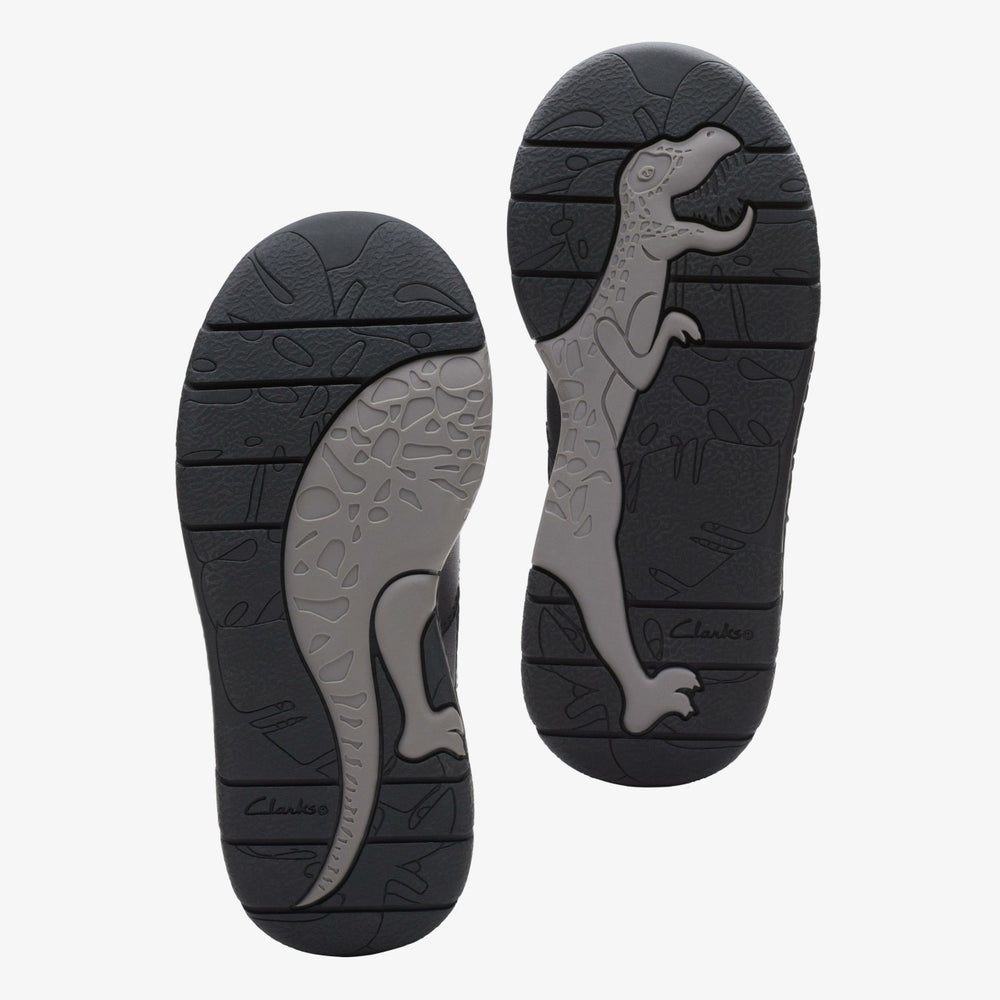 Steggy Stride Kid Black Leather | Clarks