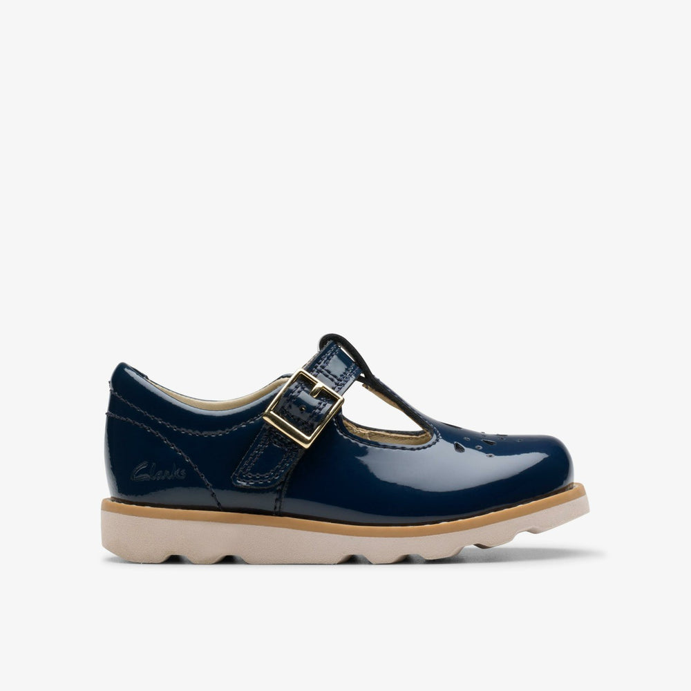 Crown Print Toddler Navy Patent | Clarks Onsale