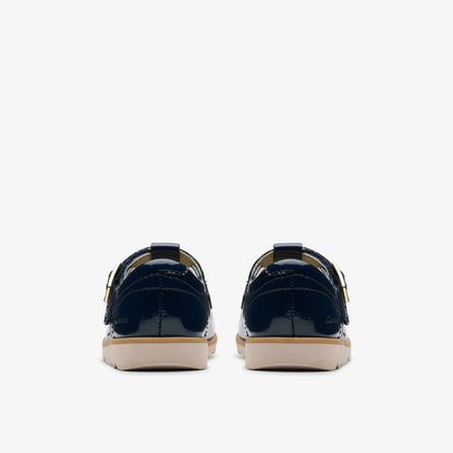 Crown Print Toddler Navy Patent | Clarks Onsale