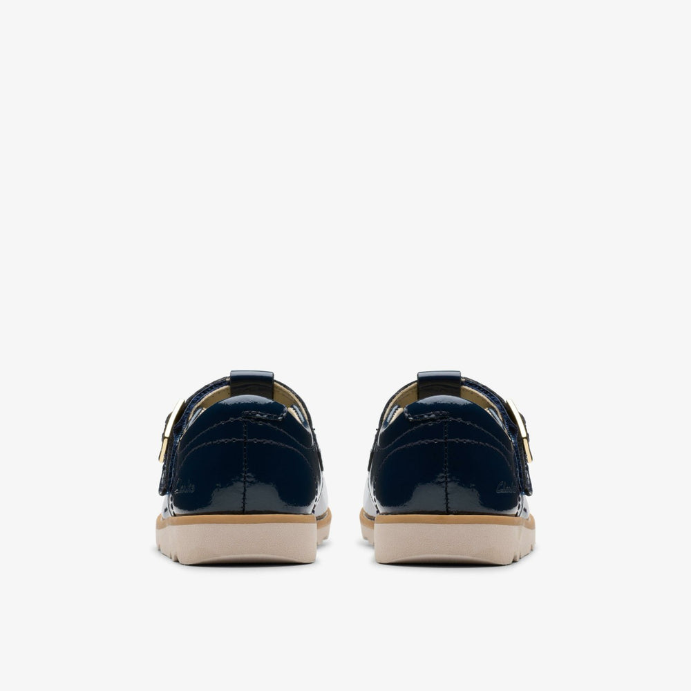 Crown Print Toddler Navy Patent | Clarks Onsale