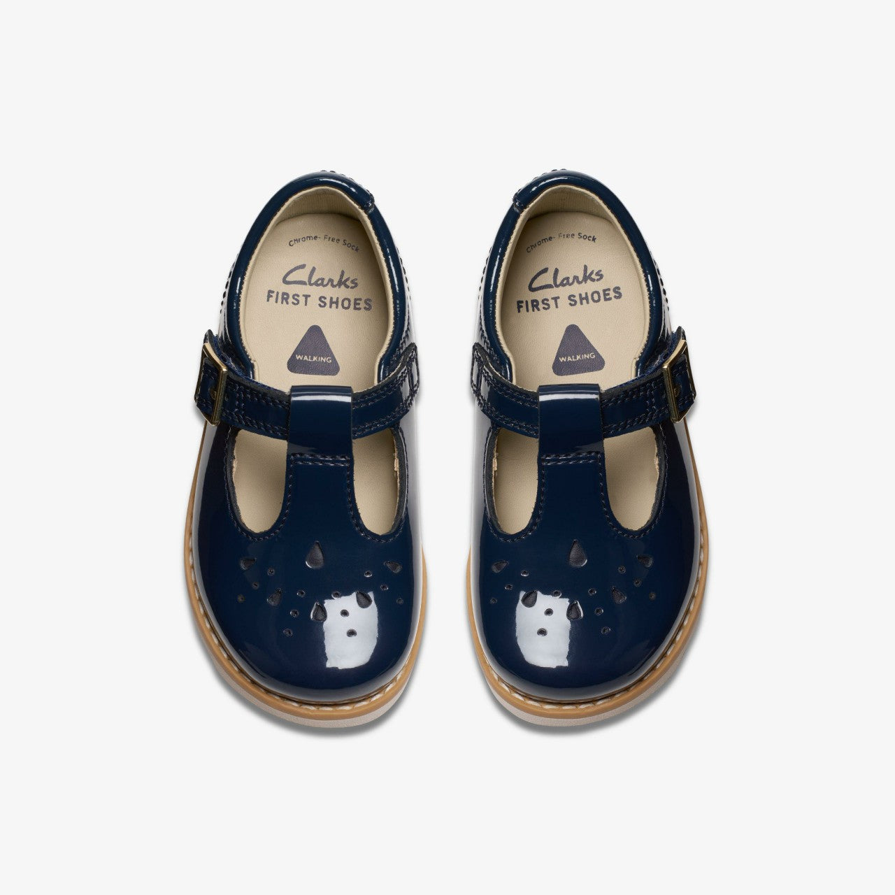 Crown Print Toddler Navy Patent | Clarks Onsale
