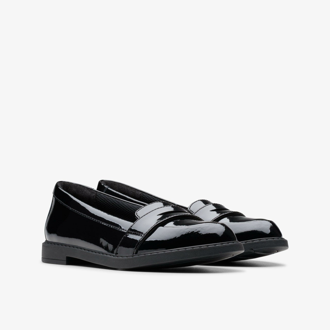 Scala Loafer Kid Black Patent | Clarks For Sale