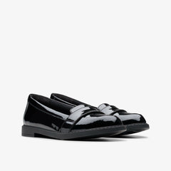 Scala Loafer Kid Black Patent | Clarks For Sale