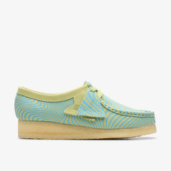 Wallabee Blue/Lime Print | Clarks For Sale