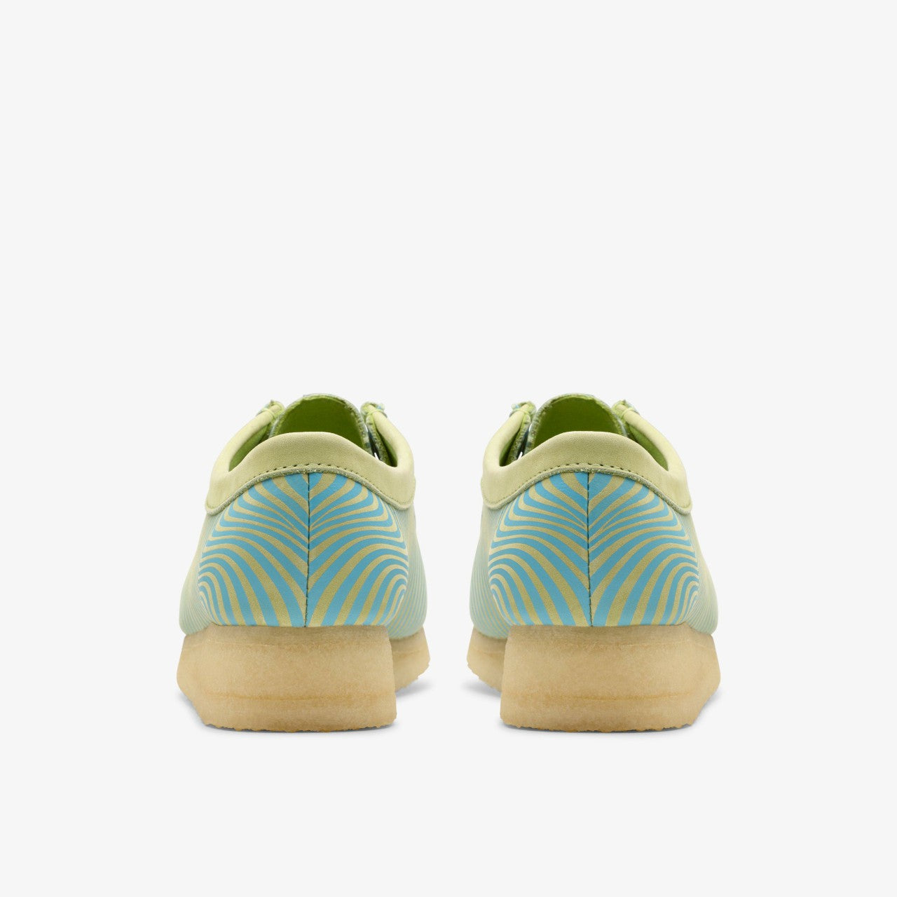 Wallabee Blue/Lime Print | Clarks For Sale