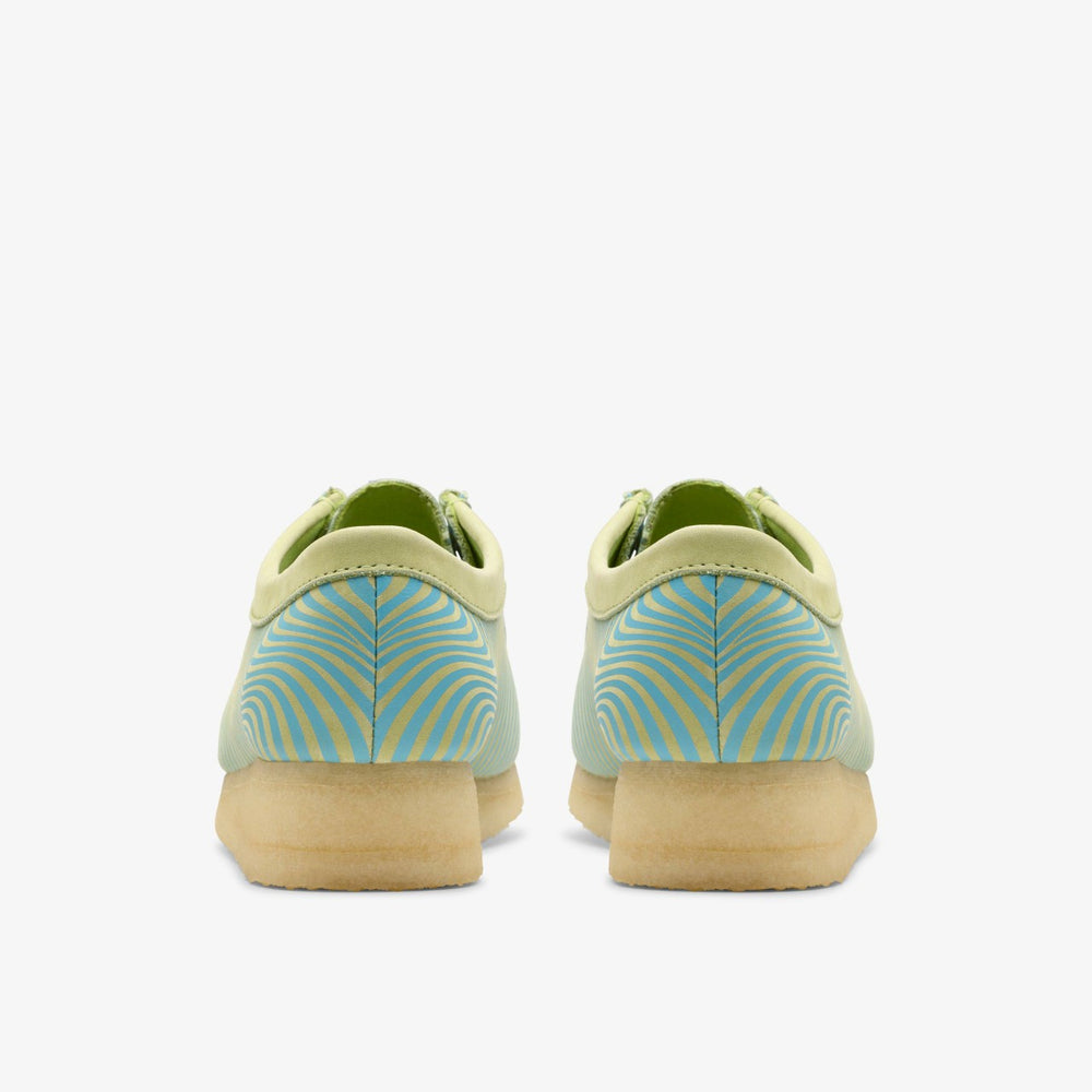 Wallabee Blue/Lime Print | Clarks For Sale