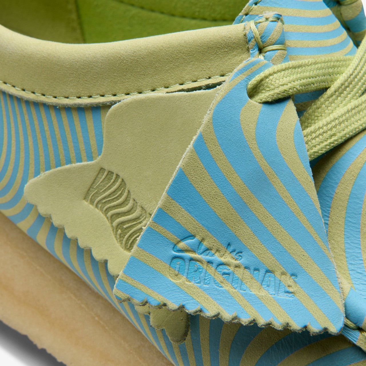 Wallabee Blue/Lime Print | Clarks For Sale