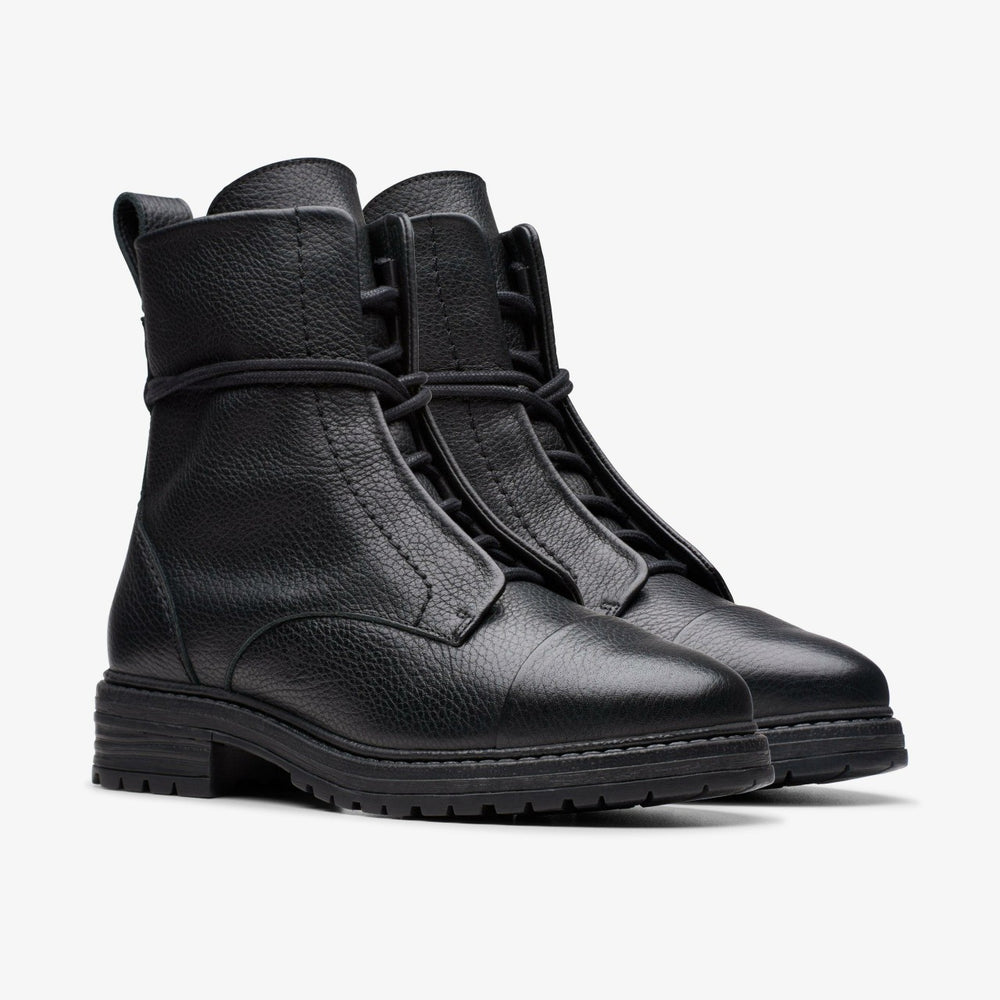 Rixley Lace Black Leather | Clarks Onsale