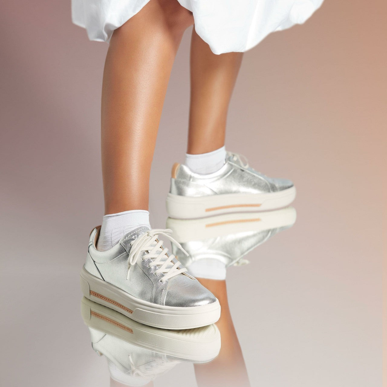 Hollyhock Walk Silver Leather | Clarks Sale