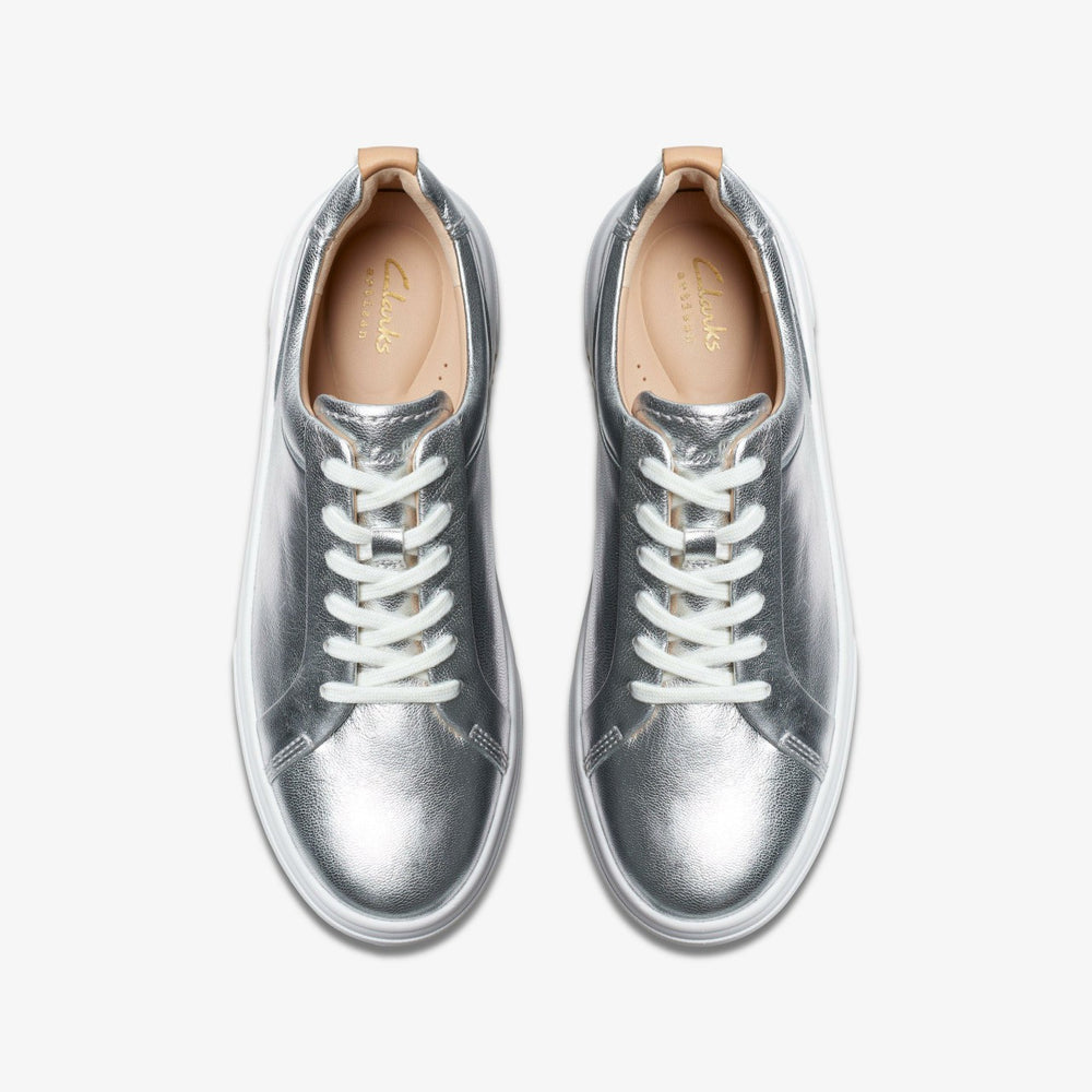 Hollyhock Walk Silver Leather | Clarks Sale