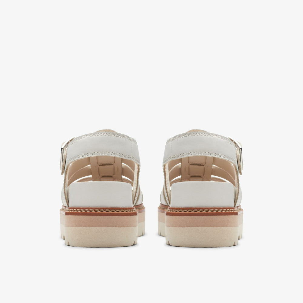 Orianna Twist Off White Leather | Clarks Discount