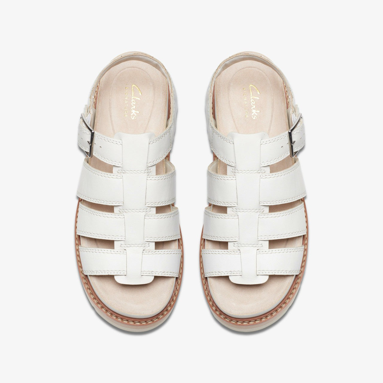 Orianna Twist Off White Leather | Clarks Discount